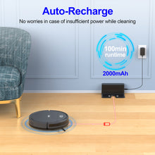 Load image into Gallery viewer, POWEART 3-in-1 Robot Vacuum and Mop, Self-Charging, 100-Min Runtime, Obstacle &amp; Cliff Detect for Carpet &amp; Hard Floors

