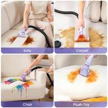 Load image into Gallery viewer, Homadio Portable Carpet &amp; Upholstery Spot Cleaner, Powerful Stain &amp; Odor Remover, Lightweight Deep Cleaning Machine with 5 Cleaning Tools for Pet Stains, Couch, Area Rug, Car Interiors &amp; Mattress

