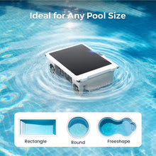 Load image into Gallery viewer, POWEART Solar‑Powered Robotic Pool Skimmer Cleaner, Dual Charging Solar &amp; DC Charger, App &amp; Remote Control, Chlorine Dispenser, Automatic Floating Pool Robot for Rectangular Round Free‑Shape Pools up to 2500 sq.ft
