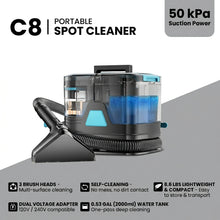 Load image into Gallery viewer, Homadio Portable Deep Spot Cleaner, Self‑Cleaning Stain Machine with Multi‑Brush Heads &amp; 2800ml Large Tank for Carpet, Upholstery, Auto Interiors and Pet Stains
